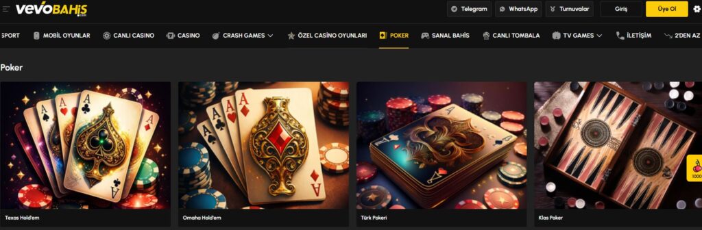 vevobahis poker